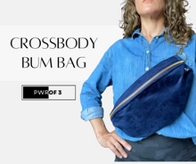  PWRof3 - Crossbody Bum Bag - Blue Suede