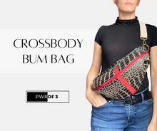  PWRof3 - Crossbody Bum Bag - Faux Croc