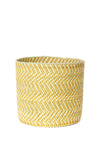 Yellow & Natural Maila Milulu Reed Baskets TZB12A  Small