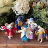 Family of Mice Handmade Fel Collectibles, Set of Five