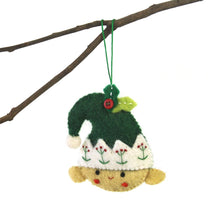  Hand Felted Christmas Ornament: Elf - Global Groove (H) - World Community Exchange