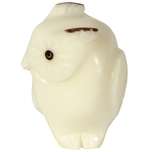 Owl Tagua Nut Pet Figurine