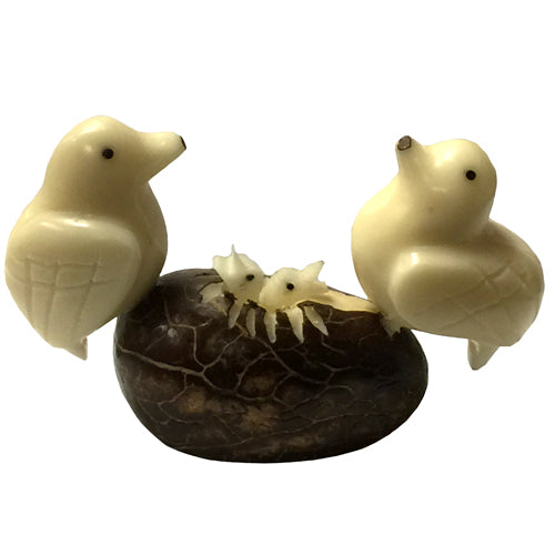 Caring Doves Tagua Nut Figurine