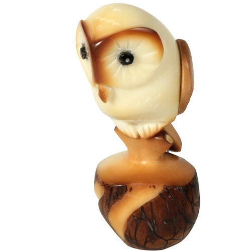 Tawny Owl Tagua Nut Figurine