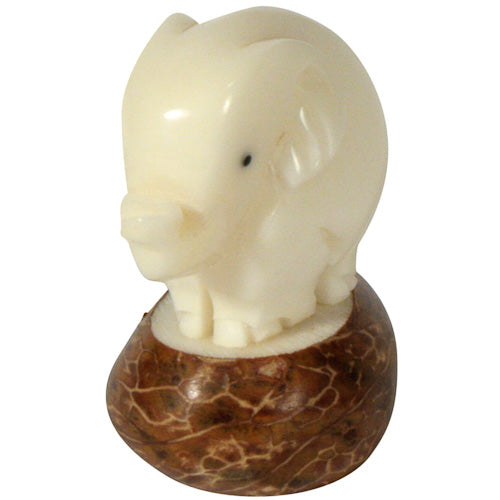 Elephant Tagua Nut Figurine