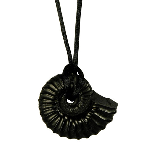 Coal Seashell Pendant