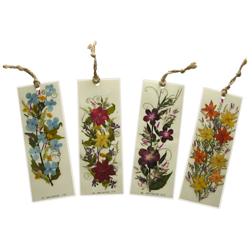 <center>Floral Bookmark - Available with Flowers on 1 side or 2 sides</br>Made by Woman Artisans in El Salvador</br>Measures: 6 in long x 2-1/4 in wide</center>