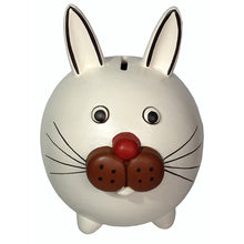  <center>White Rabbit Bank, crafted by Artisans in Peru </br> Measures 5 1/2Ó high x 4 3/8Ó wide x 5 1/4Ó deep</center> 