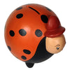 <center>Side of Orange Ladybug Bank, crafted by Artisans in Peru </br> Measures 5” high x 4 3/8” wide x 5” deep</center> 