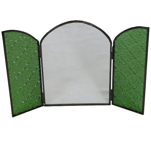 Arched Mirror w/ Recycled Glass Doors