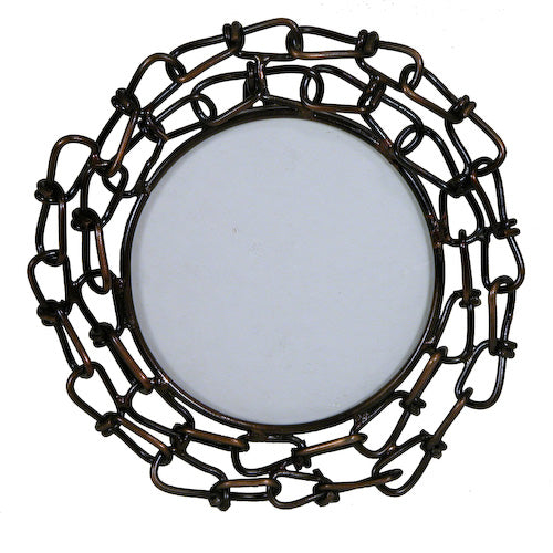 Round Recycled Chain Link Photo Frame