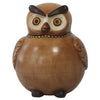 <center>Brown Owl Bank, crafted by Artisans in Peru </br> Measures 5” high x 4-1/4” wide diameter</center> 