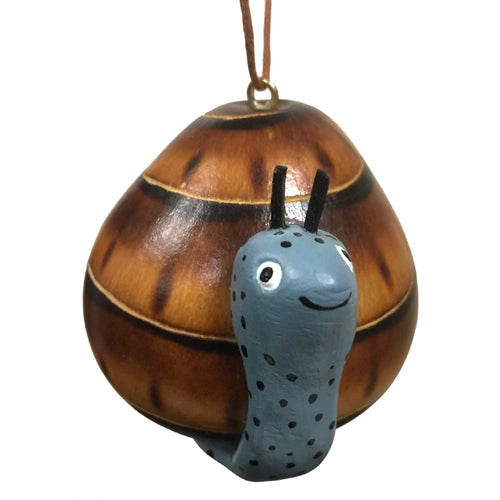 Gourd & Ceramic Snail Ornament