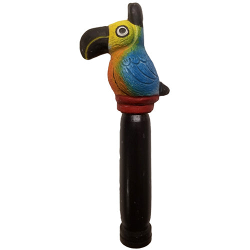 Large Wood and Clay Bird Flute