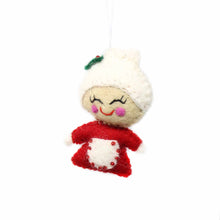  Hand Felted Christmas Ornament: Mrs. Claus - Global Groove (H) - World Community Exchange