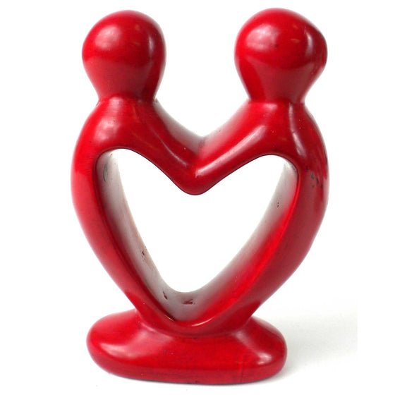 Soapstone Lovers Heart Red - 4 Inch - World Community Exchange