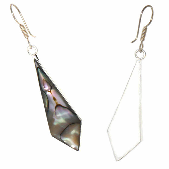 Abalone Diamond-Shaped Dangle Earrings - World Community Exchange