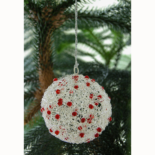 Recycled Wire Ball Ornament - Noah's Ark