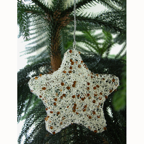 Recycled Wire Star Ornament - Noah's Ark