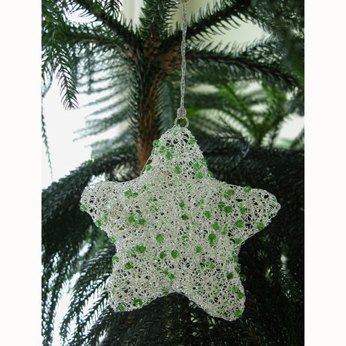 Recycled Wire Star Ornament - Noah's Ark