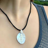 Pendant, Silver Branches on Mother of Pearl - World Community Exchange