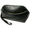 <center>Small Recycled Tire Tube Bag w/ Wrist Strap <br>Measures: 9.5" wide x 4.5" high x 2" deep</center>
