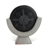 Compass Soapstone Sculpture, Dark Gray Stone - World Community Exchange