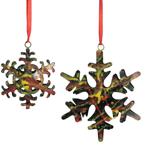 Upcycled Metal Snowflake Ornament