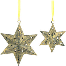  Recycled Metal Star Ornament w/ 6 Points