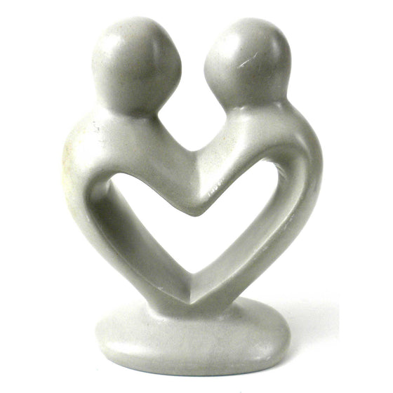 Soapstone Lovers Heart Natural - 4 Inch - World Community Exchange
