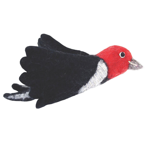 Felt Bird Garden Ornament - Woodpecker - Wild Woolies (G)