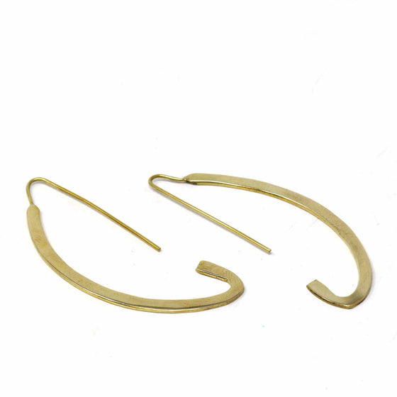 Brass C  Open Hoop Earrings - World Community Exchange