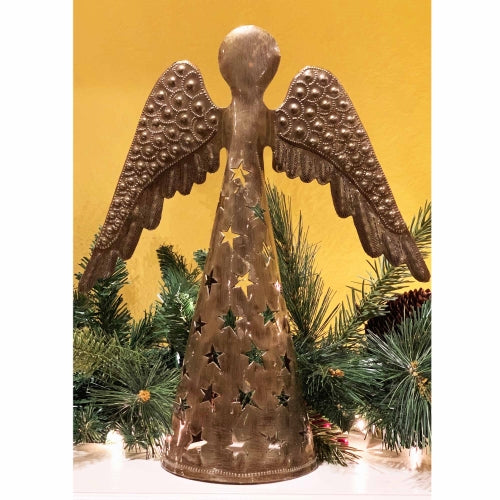 14-inch Metalwork Angel - Wings Down  - Croix des Bouquets (H)