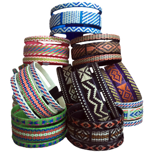 <center>3-in-1 Cana Flecha Bracelets</br>Crafted by Artisans in Colombia </br>Measure 1-1/4” wide with variable diameter</center>