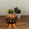 Decorative Drum Art Bowl or Votive, Mango Leaf