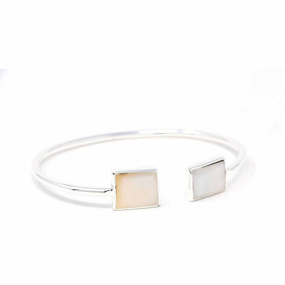 Cuff Bracelet, Mother of Pearl Square - World Community Exchange