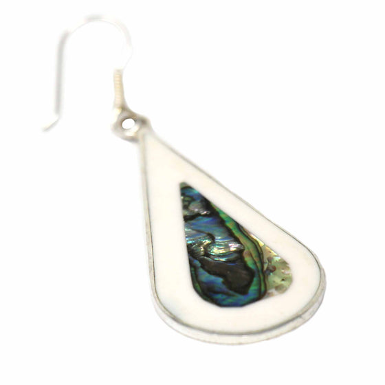 Teardrop Abalone and Mother of Pearl Drop Earrings - World Community Exchange