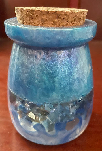 Blue Glass Stash Jar