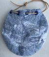 Blue and White Wet Felt Pouch