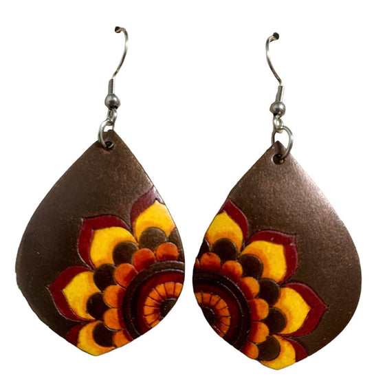 Gourd Flower Drop Earrings