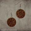 Hand Carved Wooden Earrings-Round - World Community Exchange