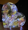 Lighted Heart with dried flowers