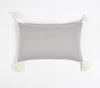 Knitted Cotton Grey 'Hug Me' Lumbar Cushion Cover