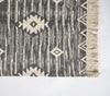 Handwoven Cotton Monochrome Fringed Rug