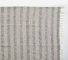 Handwoven Cotton Greyscale Striped Tasseled Throw