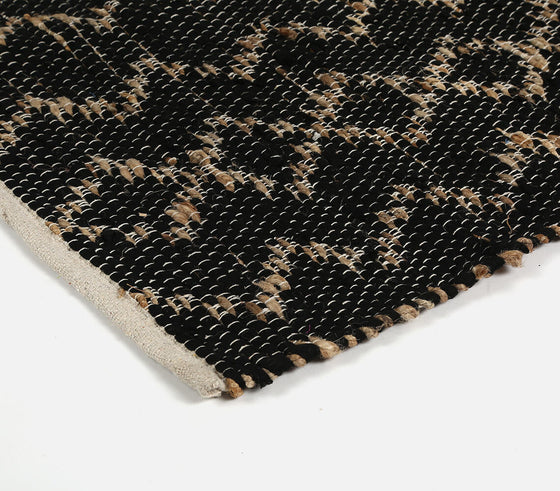 Handwoven Jute & Cotton Charcoal Rug