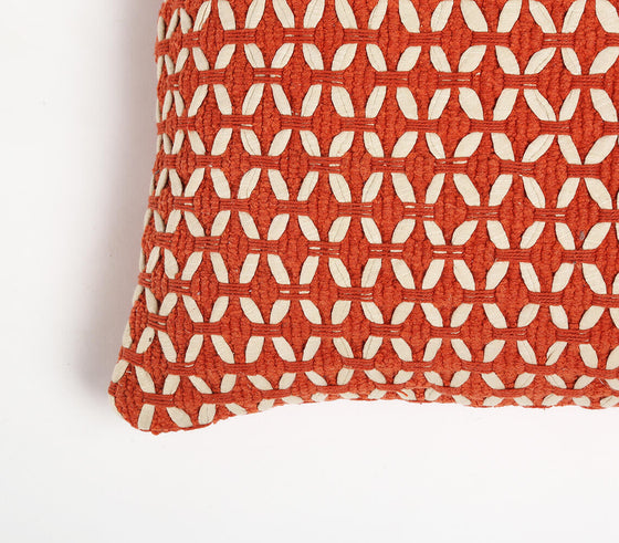 Textured Cotton & Acrylic Cushion Cover