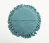 Sea Blue Tasseled Round Cushion Cover