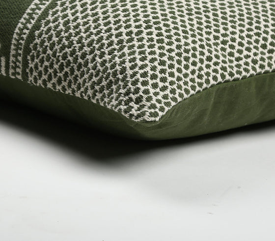 Geometric Patterned Cotton Cushion Cover