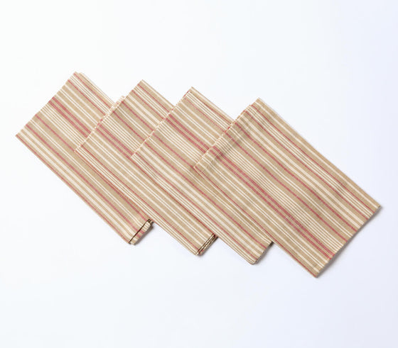 Ochre Striped Napkins (set of 4)